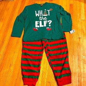 Men’s 2-Piece What the Elf Christmas Pajamas. Size XL. NWT.